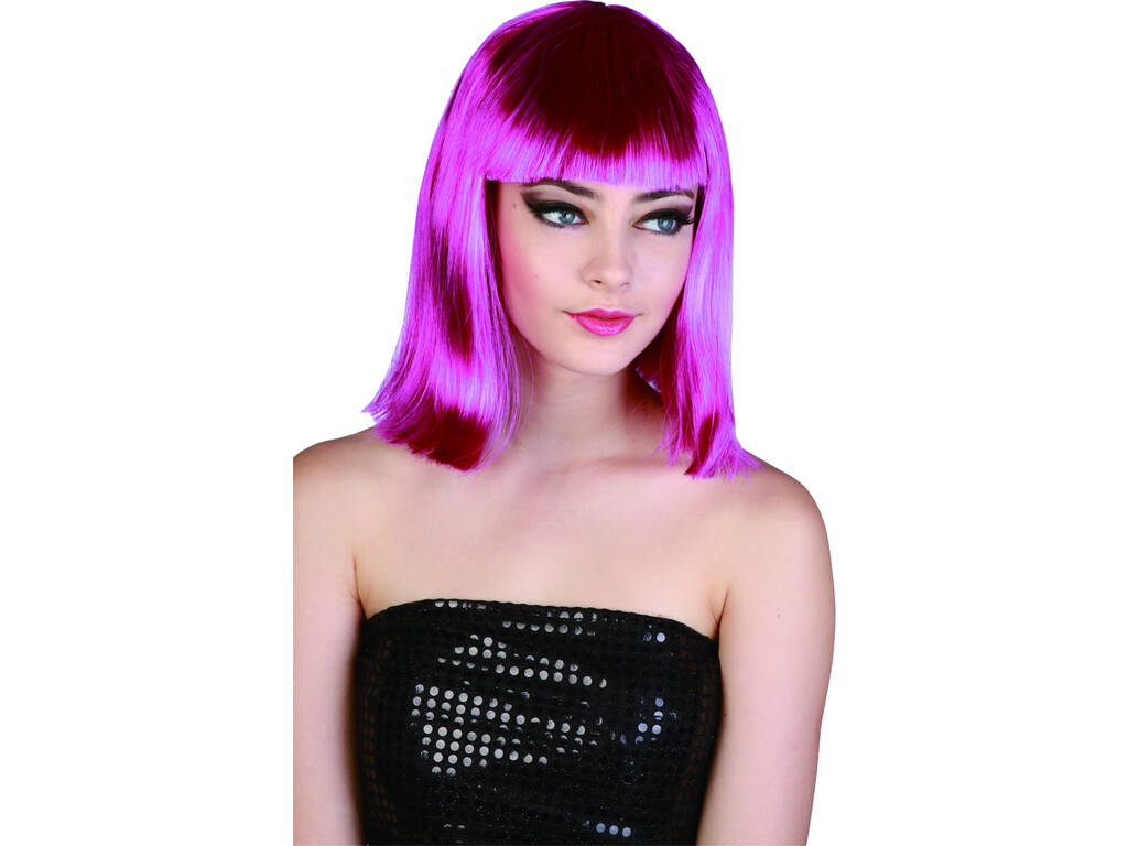 Perruque pour Adulte Pop Star Couleur Fuchsia