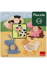 Puzzle Animali Fattoria Colori