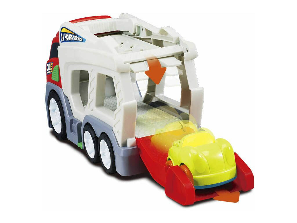 Camion Transport avec 4 voitures, lumière et son