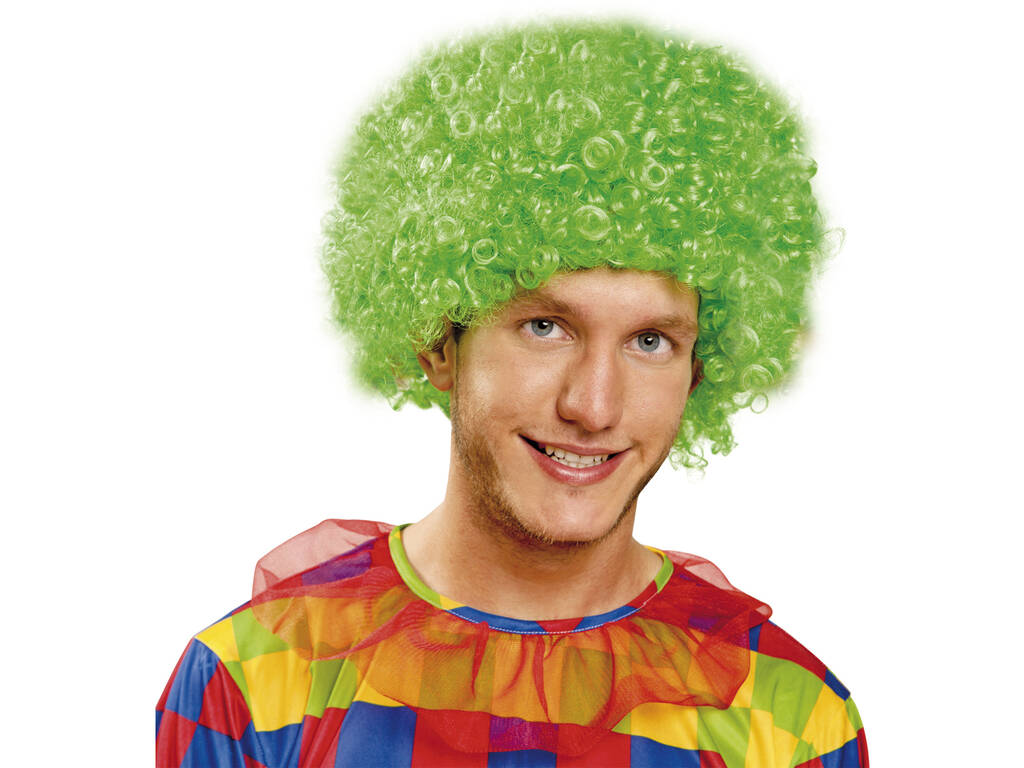 Perruque Frisée Verte