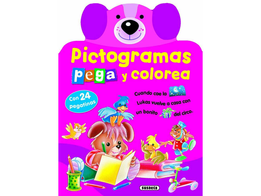 Libro Pictogramas Pega y Colorea Susaeta S2598