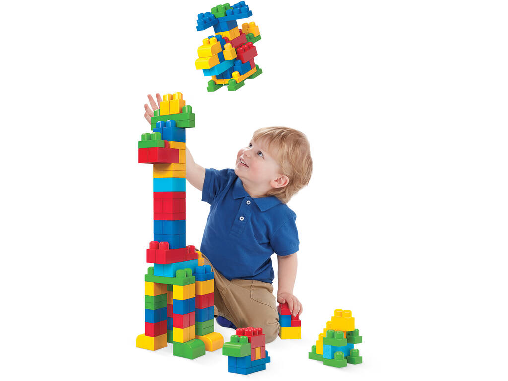 Sacca Ecologica Maxi Blocchi Blu 80 Pezzi Mattel DCH63