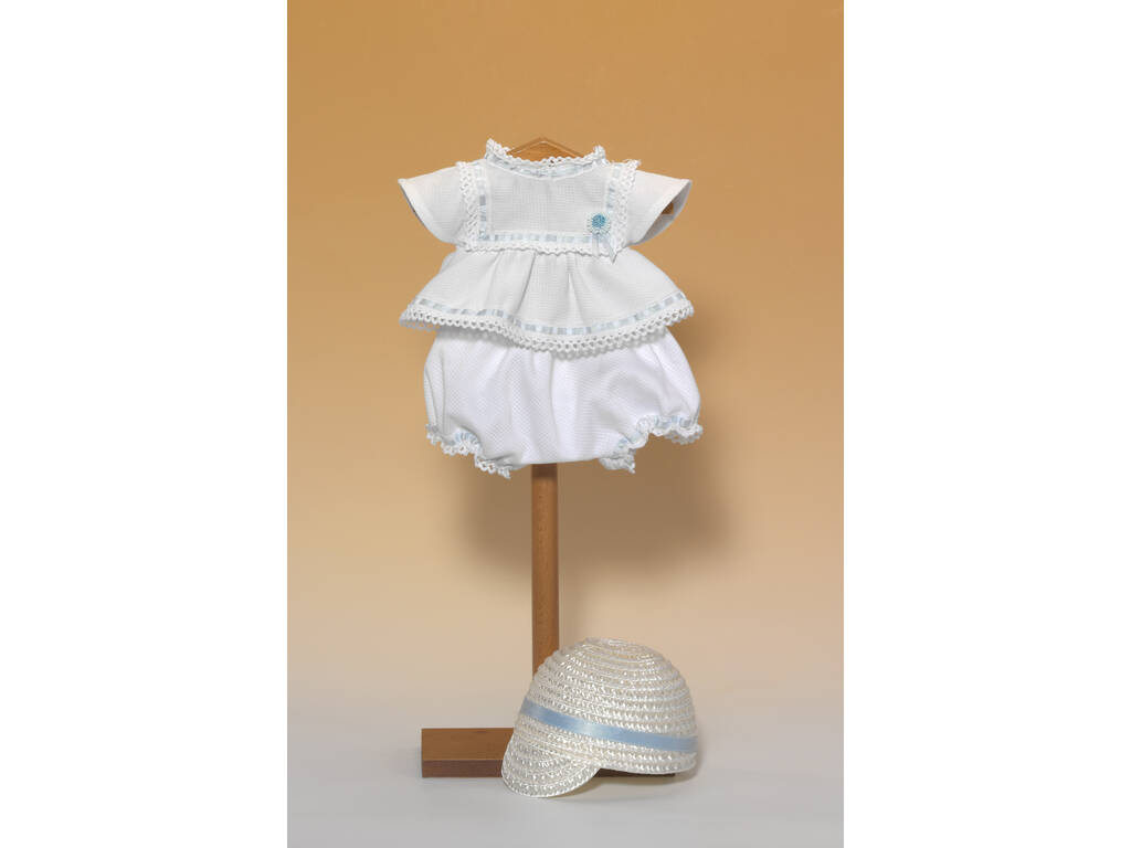 Conjunto Branco e Azul com Boné