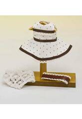 Mini Robe Beige Pois Marron