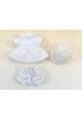 Mini Conjunto Blanco y Azul con Gorra Mariquita Pérez MJB25050