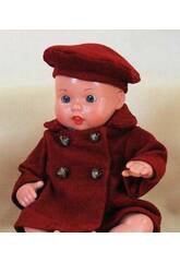 Mini Ensemble Manteau et béret Bordeaux