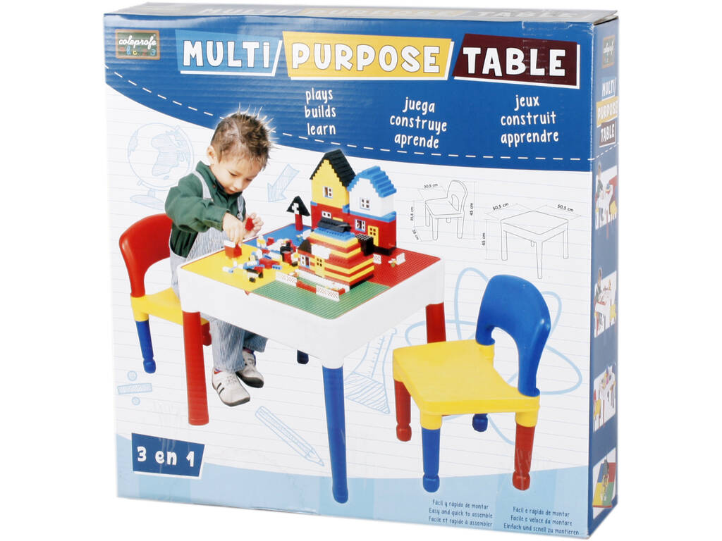 Table 3 en 1 avec 2 chaises