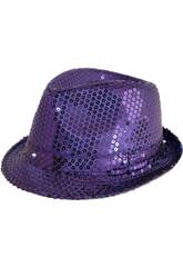 imagen Chapeau Gangster Poupre avec Lumière