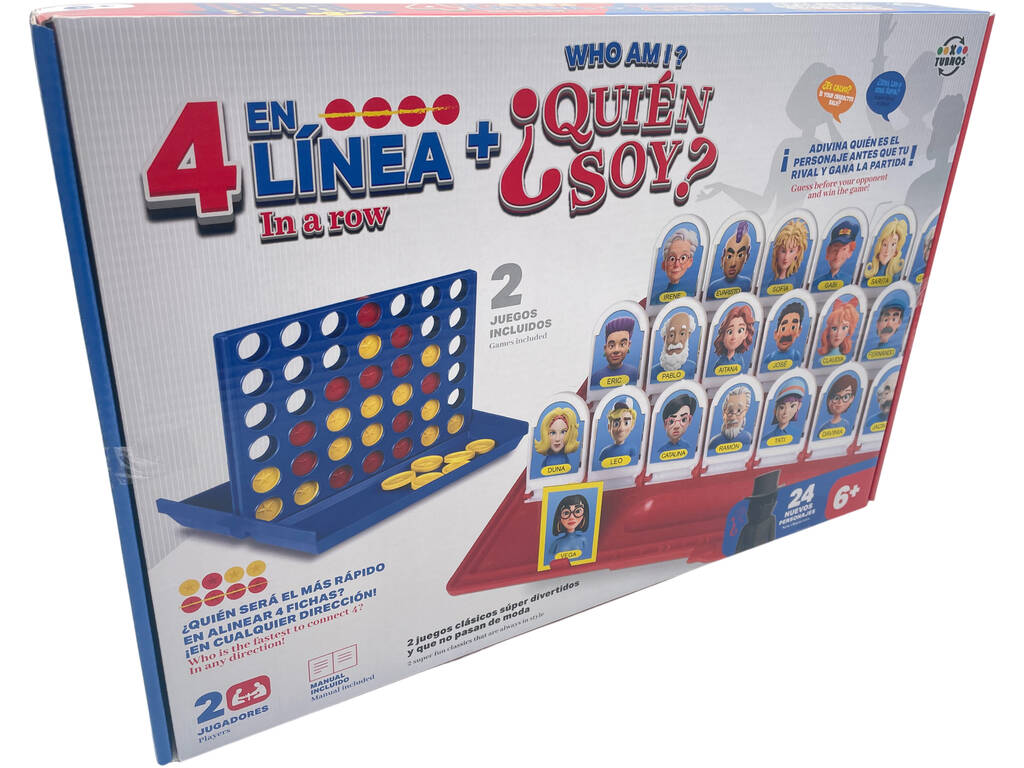 Pack 2 Juegos de Mesa ¿Quién Soy? + 4 en Línea