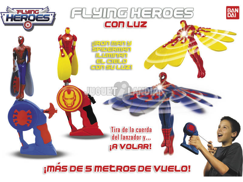Herói voador com luz. Bandai 52384