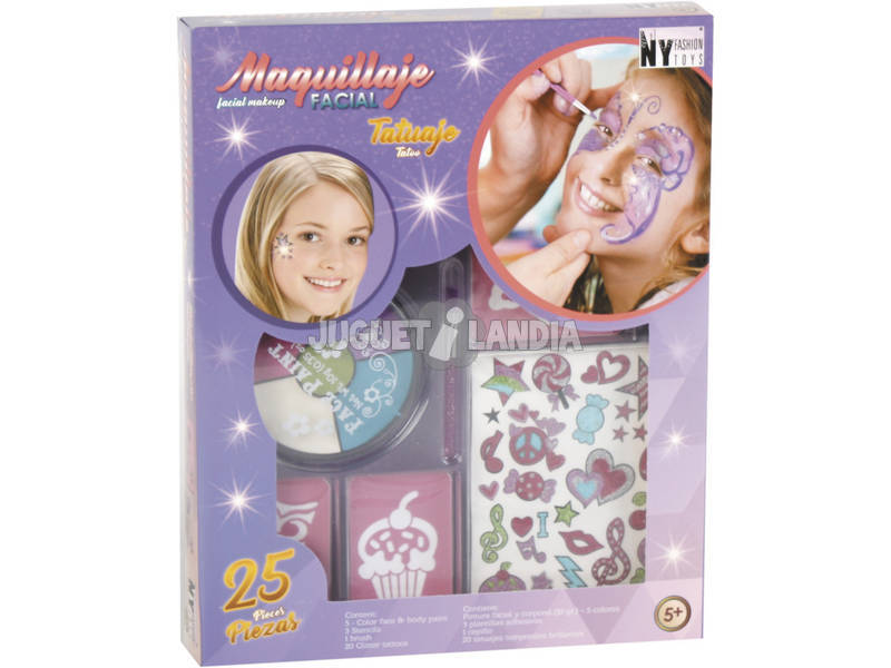 Set Face Paint and Glitter Tatoo