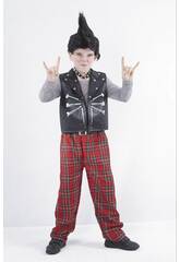 D�guisement de punk pour gar�on taille S