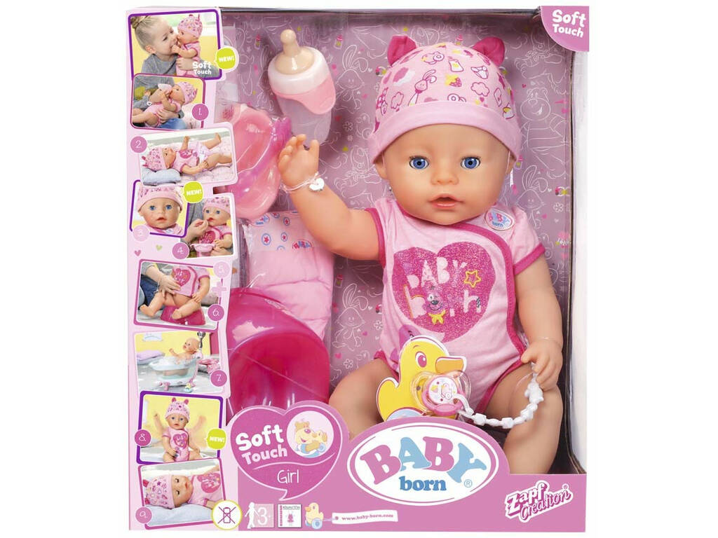 Puppe Interagierend Baby Born Mädchen Blaue Augen 40 cm. Bandai 815793