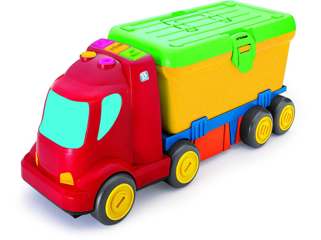 Camion de jouet remorque coffre avec pièces