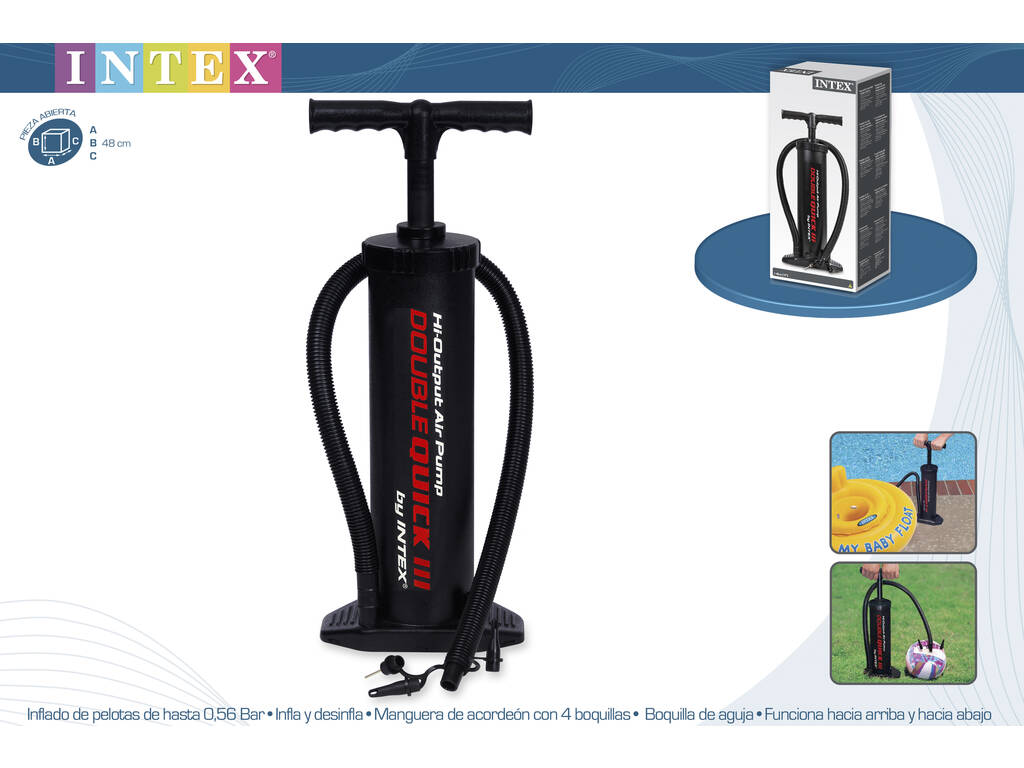 gonfiatore manuale Doble Quick III Intex 68615