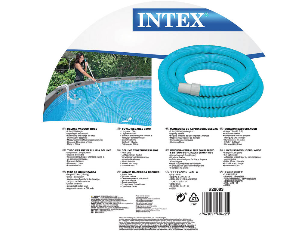 Tuyau de 38 mm de Diamètre Intex 29083