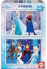 Puzzle 2X48 Frozen 28x20 cm EDUCA 16852