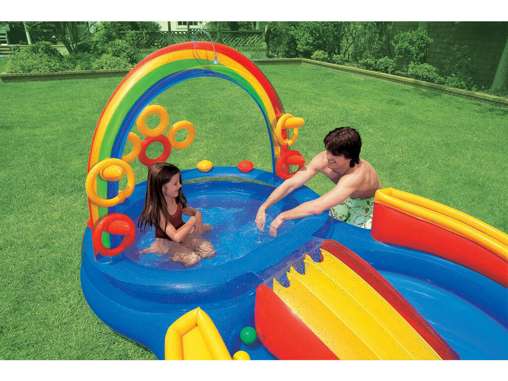 Centro gioco Arcobaleno 297x193x135 cm Intex 57453NP
