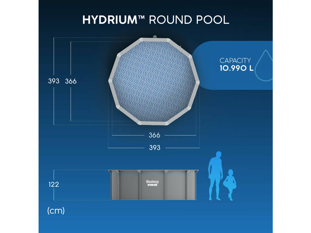 Piscina Desmontável Hydrium 366x122 Cm. Bestway 56574