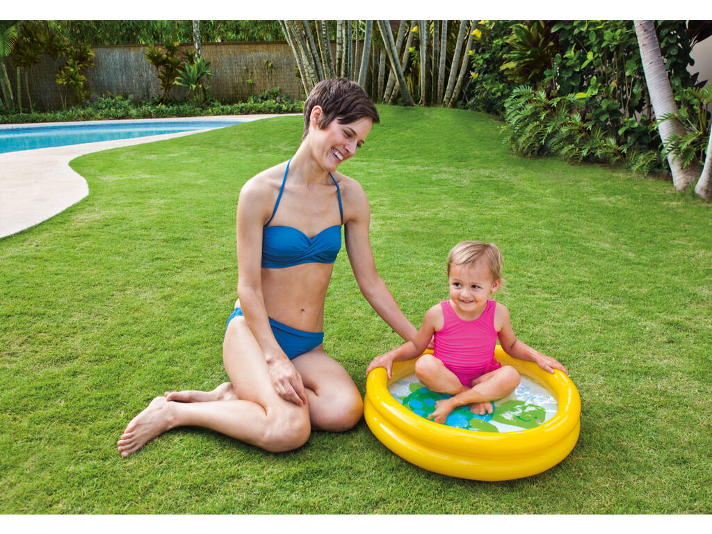 Piscina Baby Fondo Animaletti 61x15 cm Intex 59409