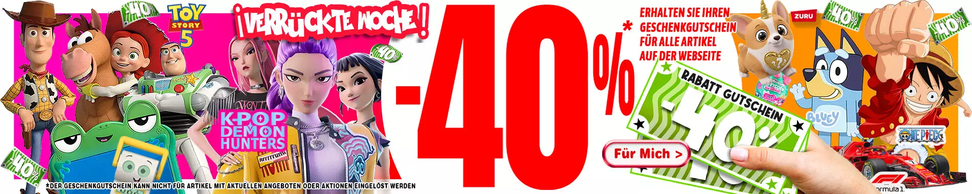 Verrückte Woche Geschenkgutschein 40%