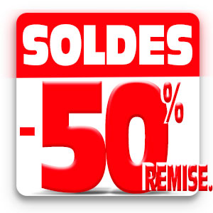 Soldes de 50%