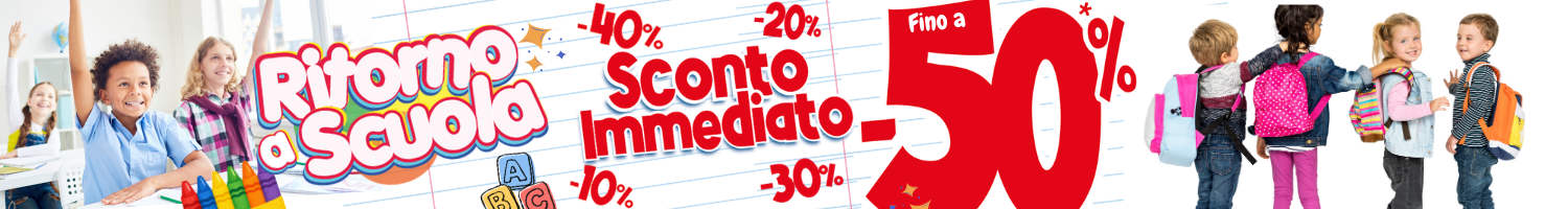 Back to school Sconti diretti fino al 50%