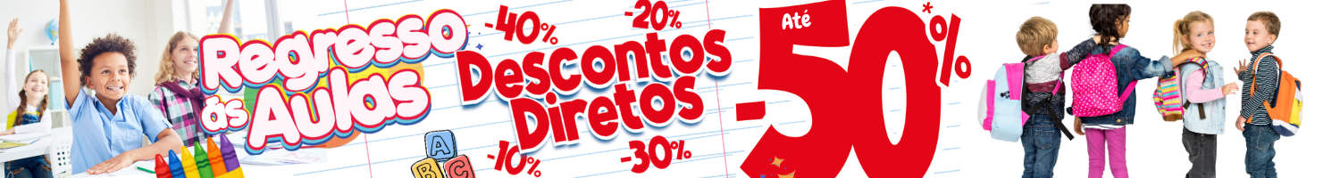 Regresso às aulas Descontos directos até 50%