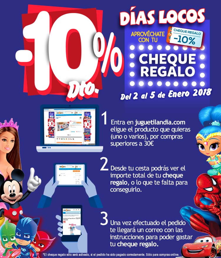 cheque regalo Juguetilandia